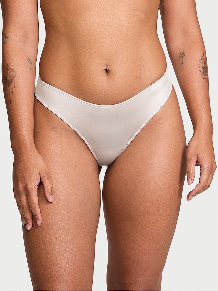 Victoria's Secret Delfin Grey Star Hardware Thong Open Back Knickers - Image 1 of 4