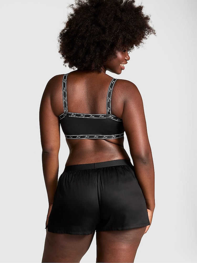 Victoria's Secret PINK Black Diamante Pyjama Shorts - Image 2 of 3
