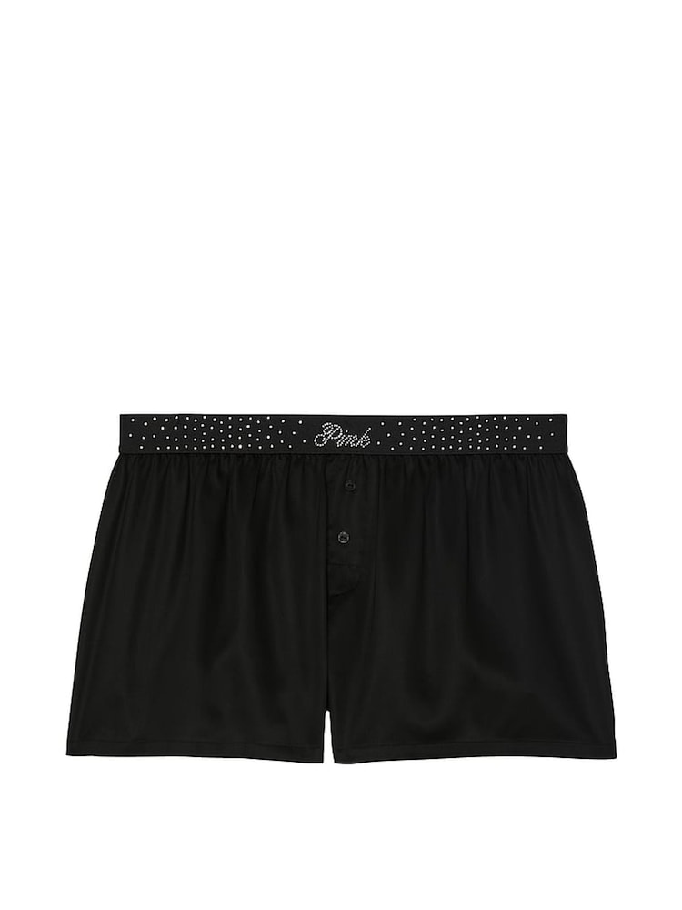 Victoria's Secret PINK Black Diamante Pyjama Shorts - Image 3 of 3