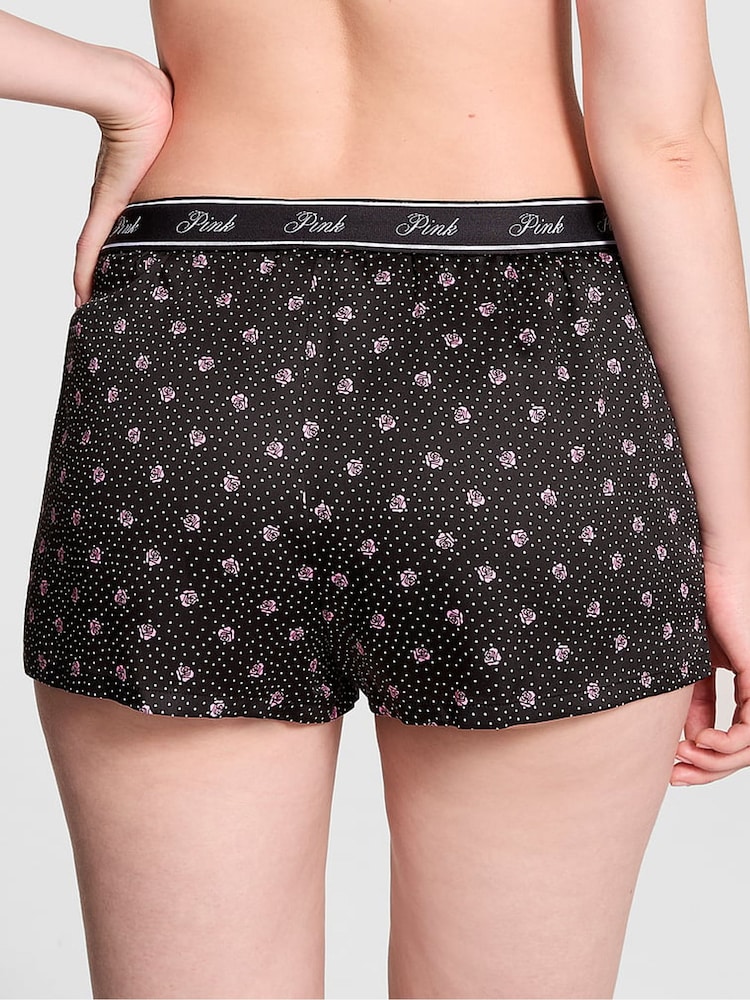Victoria's Secret PINK Black Floral Short Pyjama Bottoms - Image 2 of 3