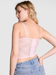 Victoria's Secret PINK Pink Tulip Diamante Lace Lightly Lined Balcony Corset Top - Image 2 of 3