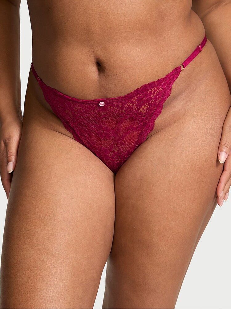 Victoria's Secret Campari Red Bikini Lace Knickers - Image 1 of 3 Victoria's Secret Campari Red Bikini Lace Knickers - Image 1 of 3