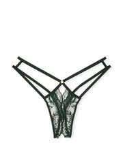 Victoria's Secret Botanical Green Rose Lace Crotchles Thong Knickers - Image 3 of 3