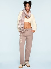 Victoria's Secret PINK Iced Coffee Brown Straight Leg Fleece Joggers - Image 1 of 4