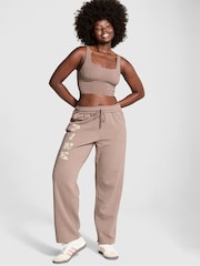 Victoria's Secret PINK Iced Coffee Brown Straight Leg Fleece Joggers - Image 2 of 4