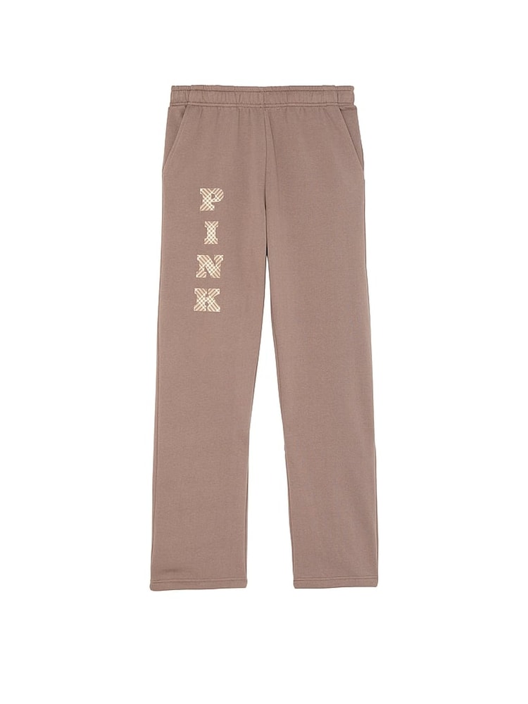 Victoria's Secret PINK Iced Coffee Brown Straight Leg Fleece Joggers - Image 4 of 4