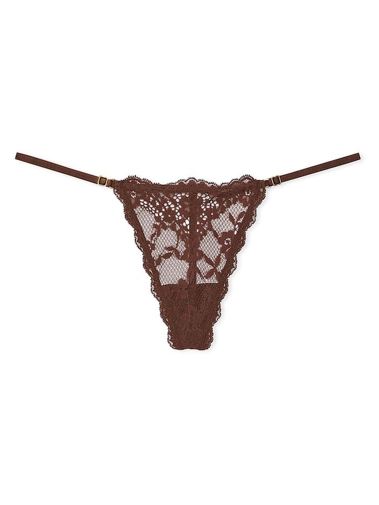 Victoria's Secret Ganache Nude G String Lace Knickers - Image 3 of 3