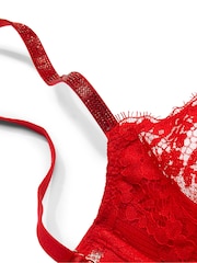 Victoria's Secret Vermillion Red Twinkle Lace Apron Babydoll - Image 4 of 5
