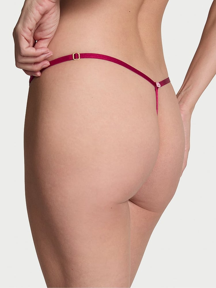 Victoria's Secret Campari Red G String Lace Knickers - Image 2 of 4