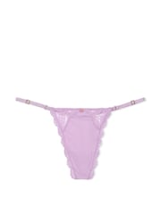 Victoria's Secret Silky Lilac Purple Lace Trim G String Knickers - Image 3 of 3