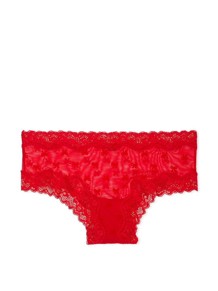 Victoria's Secret Vermillion Red Bows Cheeky Knickers - Image 3 of 3