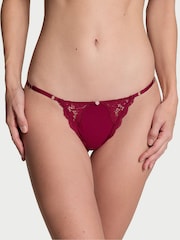 Victoria's Secret Campari Red Lace Trim G String Knickers - Image 1 of 4