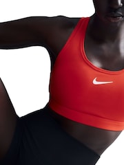 Nike University Red Medium Swoosh Support Padded Sports Bra - Image 10 of 13