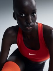 Nike University Red Medium Swoosh Support Padded Sports Bra - Image 4 of 13