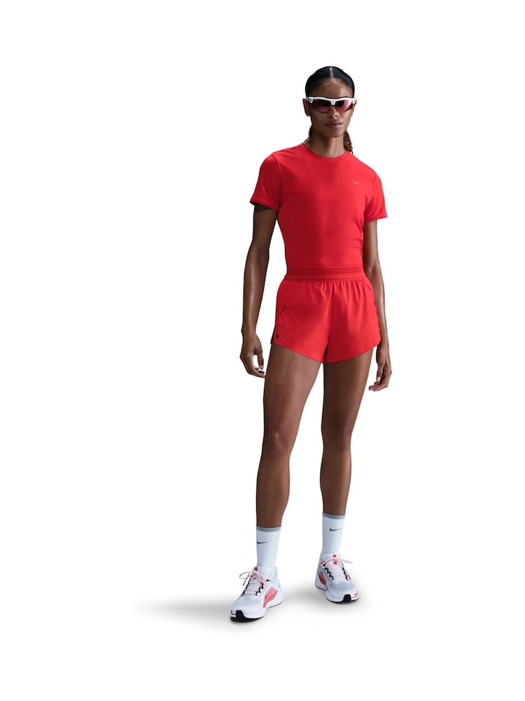 Nike Crimson Red Dri-FIT Aero Swift ADV Mid Rise 3 Running Shorts - Image 1 of 5