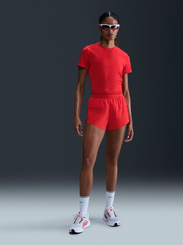 Nike Crimson Red Dri-FIT Aero Swift ADV Mid Rise 3 Running Shorts - Image 1 of 5 Nike Crimson Red Dri-FIT Aero Swift ADV Mid Rise 3 Running Shorts - Image 1 of 5
