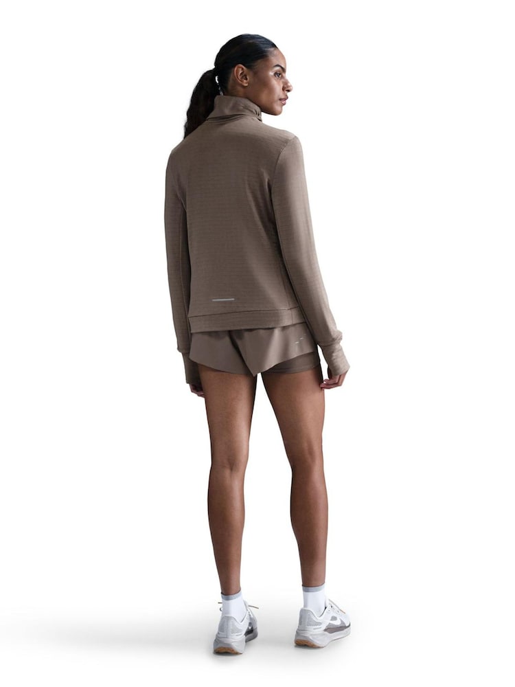 Nike Mink Brown Therma-FIT Swift Element Turtleneck Running Top - Image 2 of 5