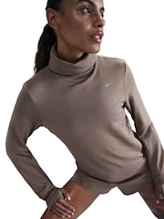 Nike Mink Brown Therma-FIT Swift Element Turtleneck Running Top - Image 3 of 5
