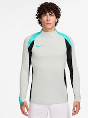 Nike White/Black Dri-FIT Strike Quarter Zip Training Top - Image 1 of 3