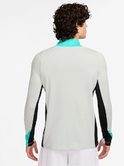 Nike White/Black Dri-FIT Strike Quarter Zip Training Top - Image 2 of 3
