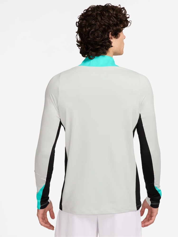 Nike White/Black Dri-FIT Strike Quarter Zip Training Top - Image 2 of 3