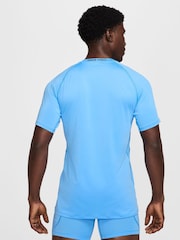 Nike University Blue Pro Dri-FIT Slim Fit T-Shirt - Image 2 of 6