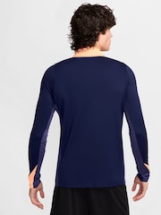 Nike Navy Dri-FIT Strike Quarter Zip Training Top - Image 2 of 3