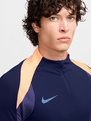 Nike Navy Dri-FIT Strike Quarter Zip Training Top - Image 3 of 3