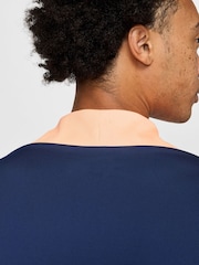 Nike Navy Dri-FIT Strike Quarter Zip Training Top - Image 4 of 7