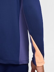 Nike Navy Dri-FIT Strike Quarter Zip Training Top - Image 5 of 7