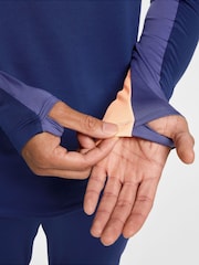 Nike Navy Dri-FIT Strike Quarter Zip Training Top - Image 6 of 7