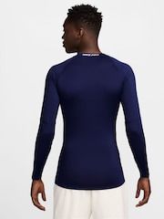 Nike Void Blue Pro Dri-FIT Tight Long-Sleeve Training Top - Image 2 of 3