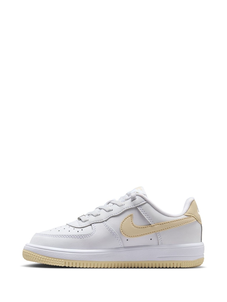 Nike White Natural Junior Air Force 1 Low Easy On Trainers - Image 2 of 9
