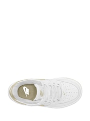 Nike White Natural Junior Air Force 1 Low Easy On Trainers - Image 3 of 9