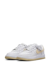 Nike White Natural Junior Air Force 1 Low Easy On Trainers - Image 5 of 9