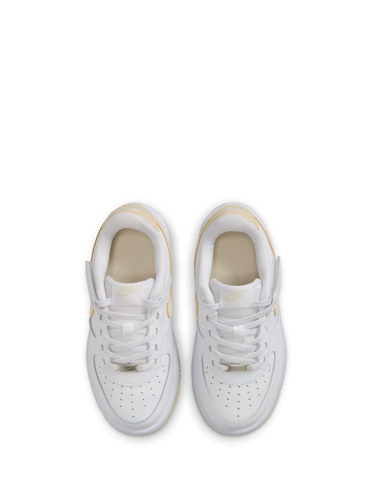 Nike White Natural Junior Air Force 1 Low Easy On Trainers - Image 6 of 9