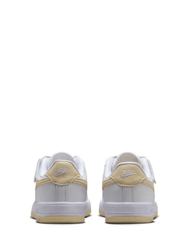 Nike White Natural Junior Air Force 1 Low Easy On Trainers - Image 7 of 9
