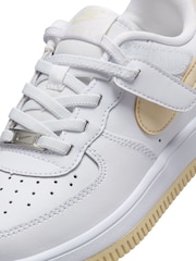 Nike White Natural Junior Air Force 1 Low Easy On Trainers - Image 8 of 9