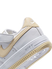 Nike White Natural Junior Air Force 1 Low Easy On Trainers - Image 9 of 9