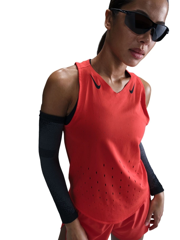 Nike Crimson Red AeroSwift Dri-FIT ADV Running Singlet Vest - Image 9 of 10