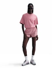 Nike Pink Oversized Mini Swoosh Sportswear T-Shirt - Image 1 of 5