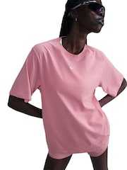 Nike Pink Oversized Mini Swoosh Sportswear T-Shirt - Image 3 of 5