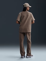 Nike Brown Oversized Mini Swoosh Sportswear T-Shirt - Image 3 of 4