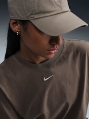 Nike Brown Oversized Mini Swoosh Sportswear T-Shirt - Image 4 of 4