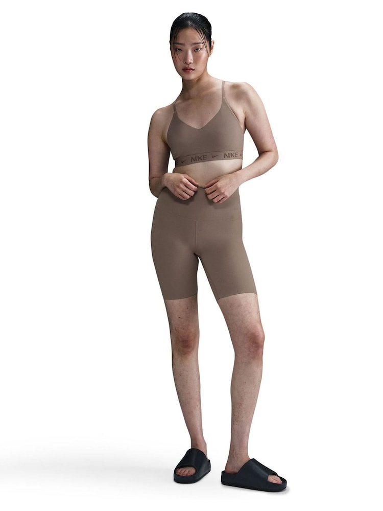 Nike Brown Indy Light Support Padded Sports Bra - Image 1 of 5 Nike Brown Indy Light Support Padded Sports Bra - Image 1 of 5