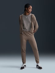 Nike Brown High Waisted French Terry Joggers - Image 1 of 5