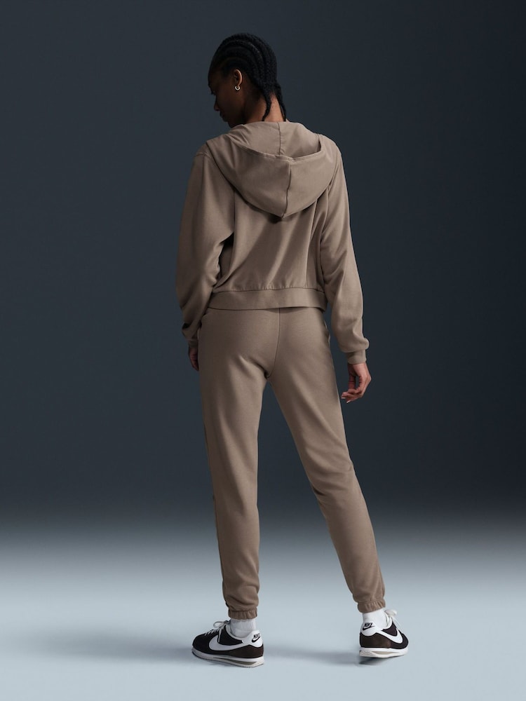 Nike Brown High Waisted French Terry Joggers - Image 2 of 5