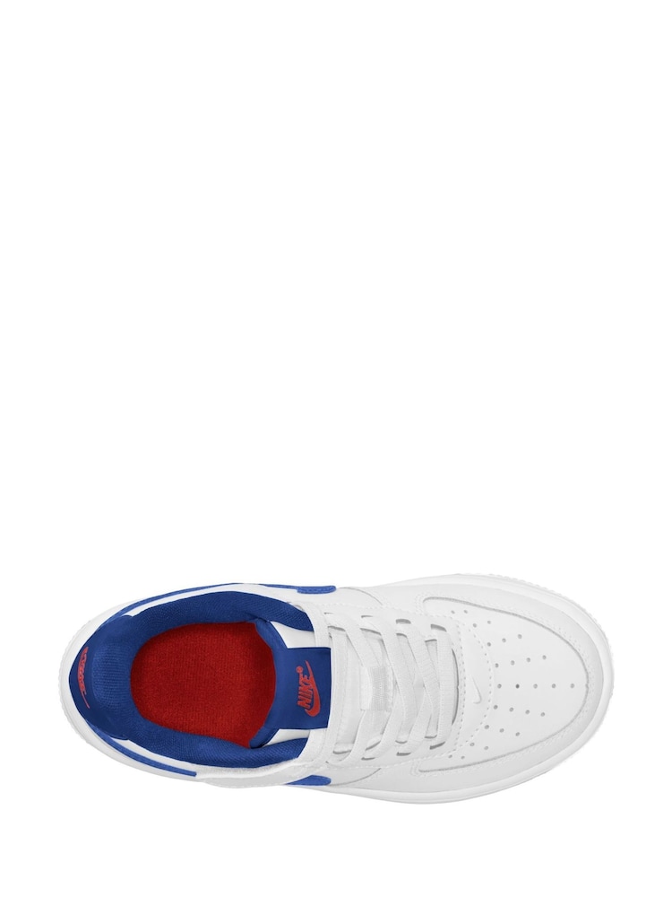 Wit/koninklijk blauw - Nike Junior Air Force 1 Low Easy On Trainers - Image 3 of 9