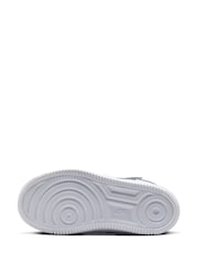 Nike White/Royal Blue Junior Air Force 1 Low Easy On Trainers - Image 4 of 9