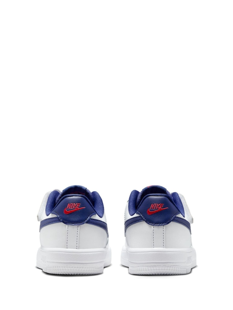 Wit/koninklijk blauw - Nike Junior Air Force 1 Low Easy On Trainers - Image 7 of 9